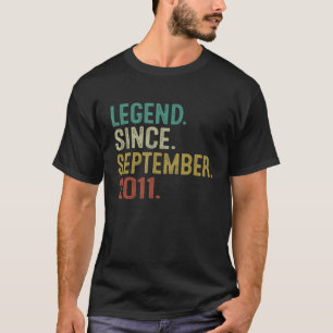Legend Seit September 2011 Vintag 11. Geburtstag T-Shirt