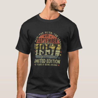 Legend September 1957 Vintag 67. Geburtstag Made i T-Shirt