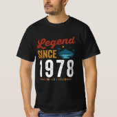 Legend Since 1978 Birthday Retro Vintage T-Shirt (Vorderseite)