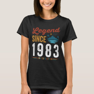 Legend Since 1983 Birthday Retro Vintage T-Shirt