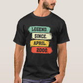 Legend Since April 2000 U2013 Happy Birthday T-Shirt (Vorderseite)