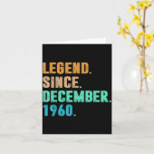 Legend Since December 1960 Birth Of Birthday 1960 Karte (Gelbe Blume)
