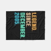 Legend Since December 2005 Birth Of Birthday 2005 Fleecedecke (Vorderseite (Horizontal))