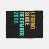 Legend Since December 2011 Birth Of Birthday 2011 Fleecedecke (Vorderseite (Horizontal))