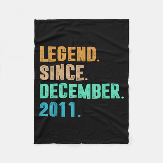 Legend Since December 2011 Birth Of Birthday 2011 Fleecedecke (Vorderseite)