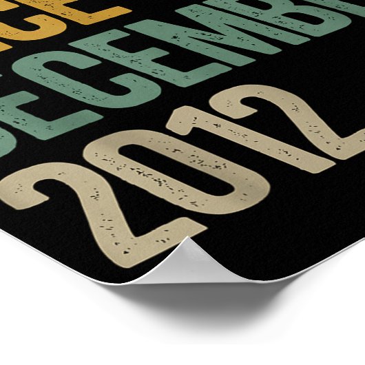 Legend Since December 2012 13th Birthday Retro Vin Poster (Ecke)