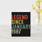 Legend Since January 1987 &#; th Birthday &#; Yea Karte (Gelbe Blume)