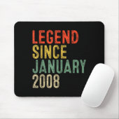 Legend Since January 2008 18th Birthday 18 Year Ol Mousepad (Mit Mouse)