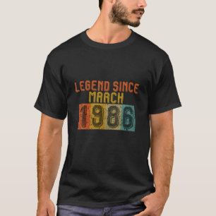 Legend Since March 1986, 36Th Birthday's Vintage G T-Shirt