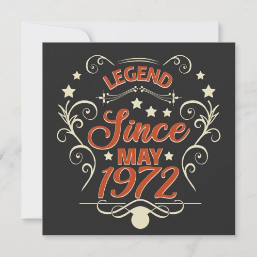 Legend Since May 1972. 50th birthday sayings Save The Date (Vorderseite)