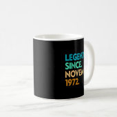 Legend Since November 1972 Apparel Kaffeetasse (VorderseiteRechts)