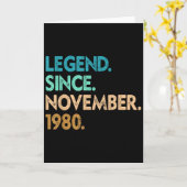 Legend Since November 1980 Apparel Karte (Gelbe Blume)