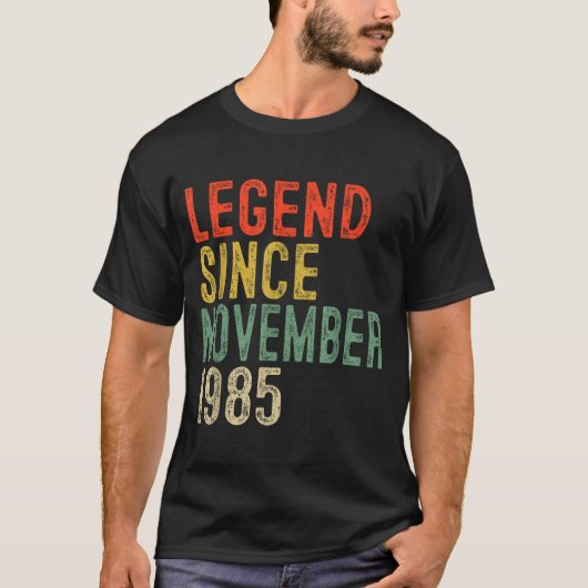 Legend Since November 1985 40th Birthday 40 Year O T-Shirt (Vorderseite)