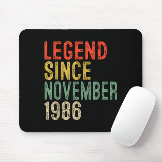 Legend Since November 1986 &#; th Birthday &#;  Ye Mousepad (Mit Mouse)