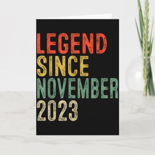 Legend Since November 2023 2nd Birthday 2 Year Old Karte (Vorderseite)