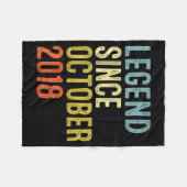 Legend Since October 2018 7th Birthday 7 Year Old  Fleecedecke (Vorderseite (Horizontal))