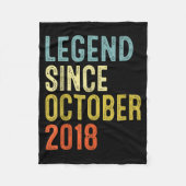 Legend Since October 2018 7th Birthday 7 Year Old Fleecedecke (Vorderseite)