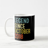 Legend Since October 2018 7th Birthday 7 Year Old  Kaffeetasse (Links)