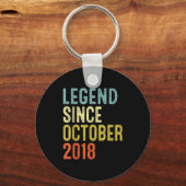 Legend Since October 2018 7th Birthday 7 Year Old Schlüsselanhänger (Vorderseite)