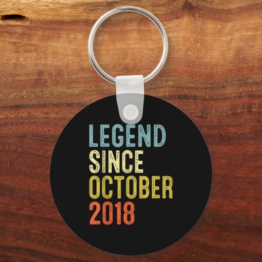 Legend Since October 2018 7th Birthday 7 Year Old  Schlüsselanhänger (Vorderseite)