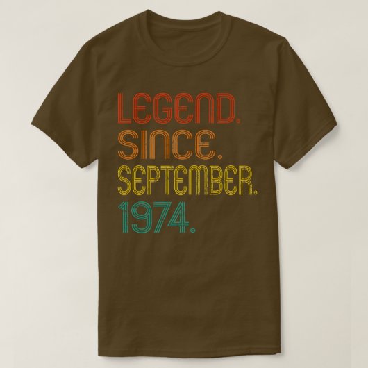 Legend Since September 1974 48 Years Old Gifts 48t T-Shirt (Design vorne)