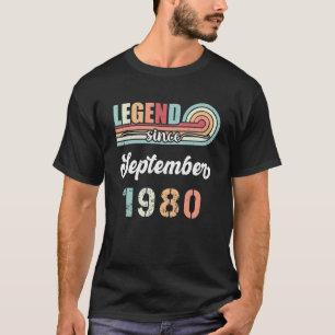 Legend Since September 1980 42 Years Old Vintage B T-Shirt