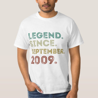 LEGEND SINCE SEPTEMBER 2009-12th Birthday 12 Years T-Shirt
