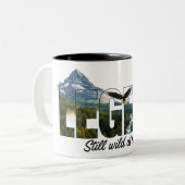 Legend Still Wild at Heart Outdoor Graphic Zweifarbige Tasse (Vorderseite Links)