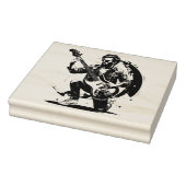 Legend Symbol of Rock and Roll Bass Guitar player Gummistempel (Stempel)