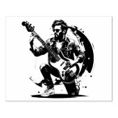 Legend Symbol of Rock and Roll Bass Guitar player Gummistempel (Prägung)