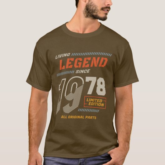 Legend Vintag seit 1978 Limited Edition T-Shirt (Vorderseite)