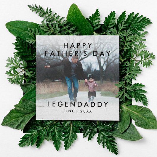 Legendaddy for Legendary Dads minimalist Photo Karte