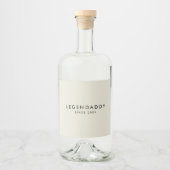 Legendaddy für legendäre Vater Alkoholflaschenetikett (Vorderseite)