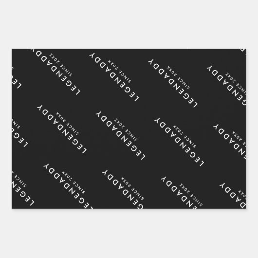 Legendaddy für legendäre Vater, einfach minimalist Geschenkpapier Set (Vorderseite 2)