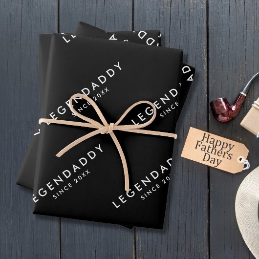 Legendaddy für legendäre Vater, einfach minimalist Geschenkpapier Set
