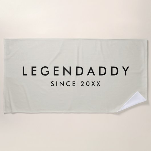 Legendaddy für legendäre Vater, einfach minimalist Strandtuch (Vorderseite)
