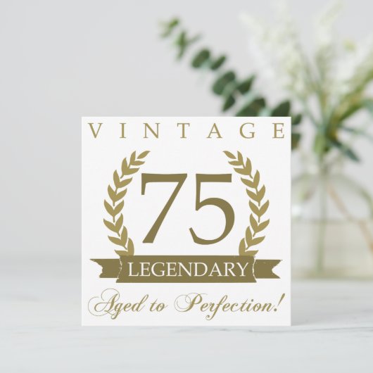 Legendär 75. Geburtstag Karte (Stehend Vorderseite)
