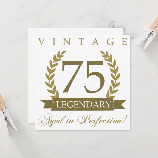 Legendär 75. Geburtstag Karte (Vorderseite/Rückseite Beispiel)