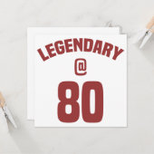 Legendär 80. Geburtstag Karte (Vorderseite/Rückseite Beispiel)