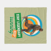 Legendär bleibe, Behaltend Funny Bigfoot Fleecedecke (Vorderseite (Horizontal))