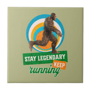 Legendär bleibe, Behaltend Funny Bigfoot Fliese