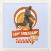 Legendär bleibe, Behaltend Funny Bigfoot Glasuntersetzer (Vorderseite)