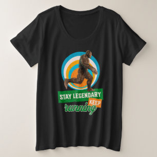 Legendär bleibe, Behaltend Funny Bigfoot Große Größe T-Shirt
