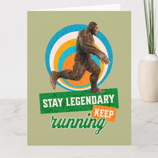 Legendär bleibe, Behaltend Funny Bigfoot Karte (Vorderseite)