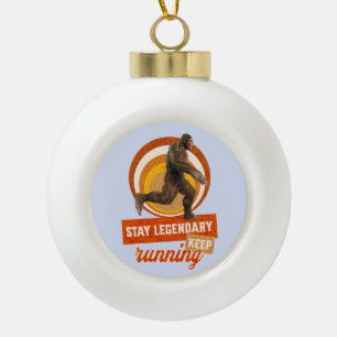 Legendär bleibe, Behaltend Funny Bigfoot Keramik Kugel-Ornament
