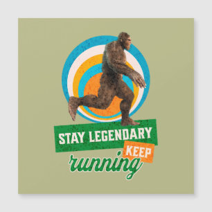 Legendär bleibe, Behaltend Funny Bigfoot Magnetkarte