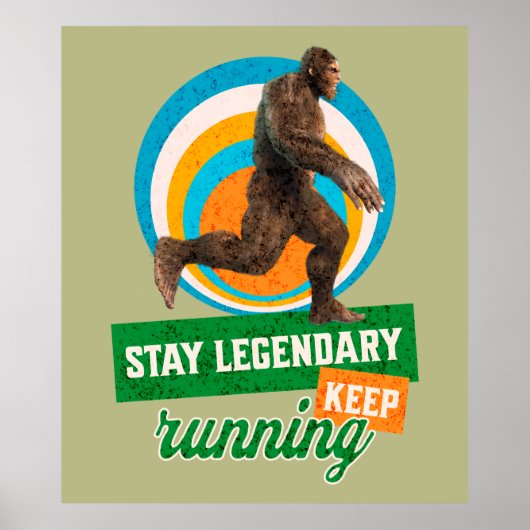 Legendär bleibe, Behaltend Funny Bigfoot Poster (Vorne)