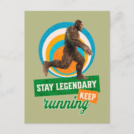 Legendär bleibe, Behaltend Funny Bigfoot Postkarte (Vorderseite)