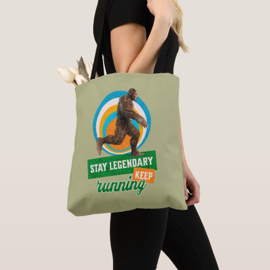 Legendär bleibe, Behaltend Funny Bigfoot Tasche (Von Nahem)