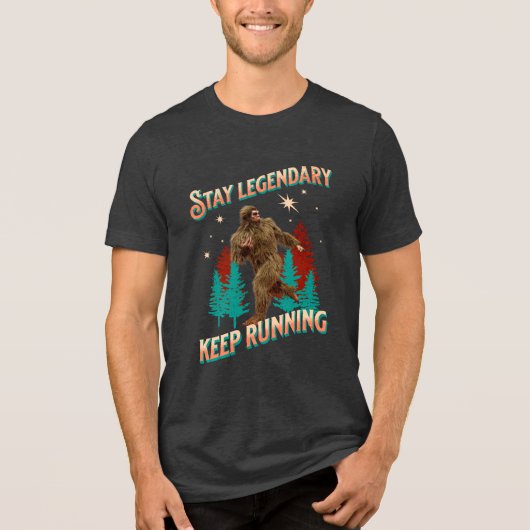 Legendär bleibe, Behaltend Funny Bigfoot Tri-Blend Shirt (Vorderseite)